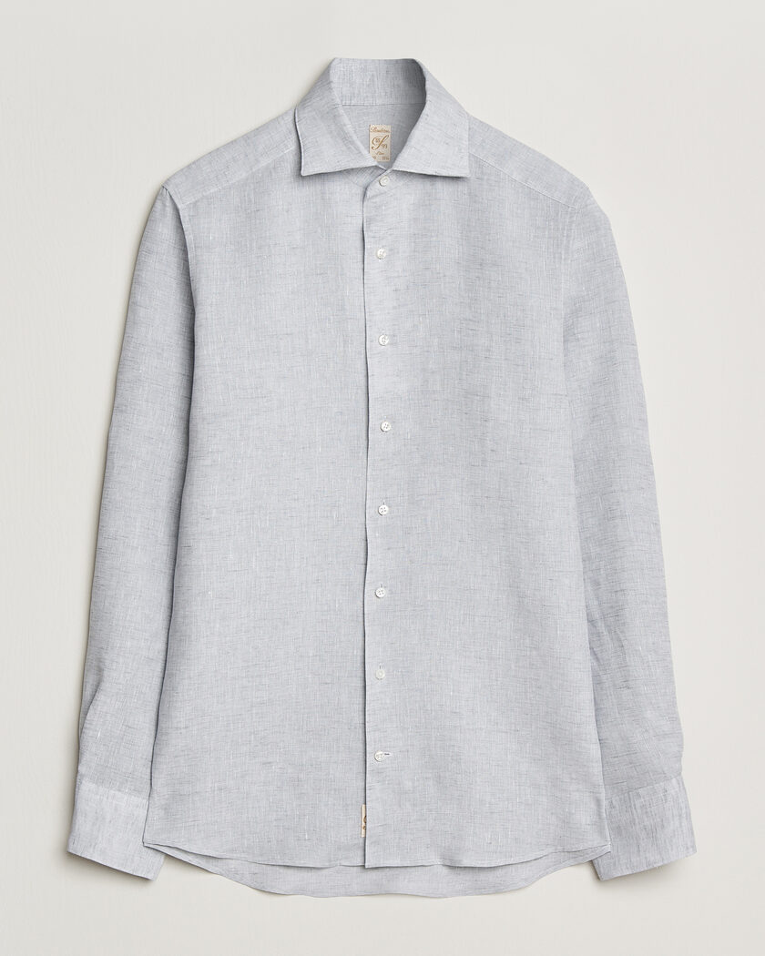 Stenströms 1899 Linen One Piece Collar Shirt Grey – Gris