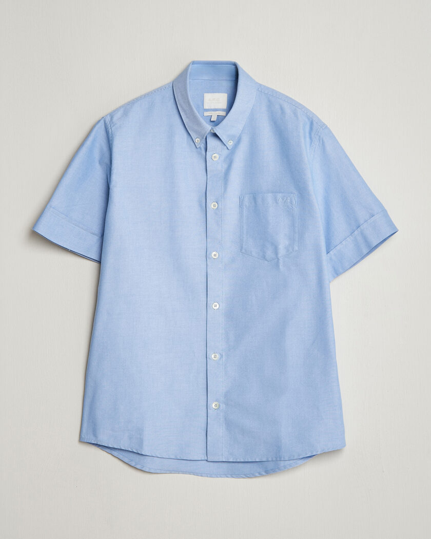 A.P.C. Jack Short Sleeve Shirt Light Blue – Bleu