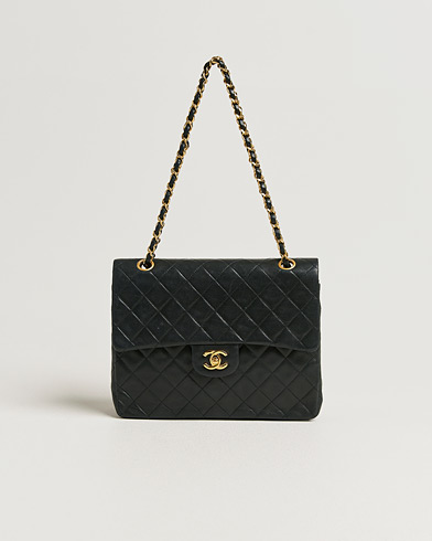 Chanel Pre-Owned Classic Double Flap Square Medium Lambskin Black – Noir
