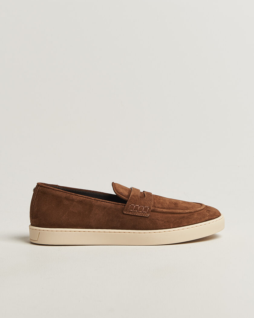 Canali Summer Loafers Brown Suede – Marron