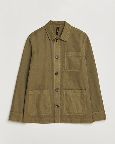 Kiton Cotton Canvas Chore Jacket Military – Vert