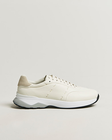 Kiton Deerskin Running Sneakers White – Blanc