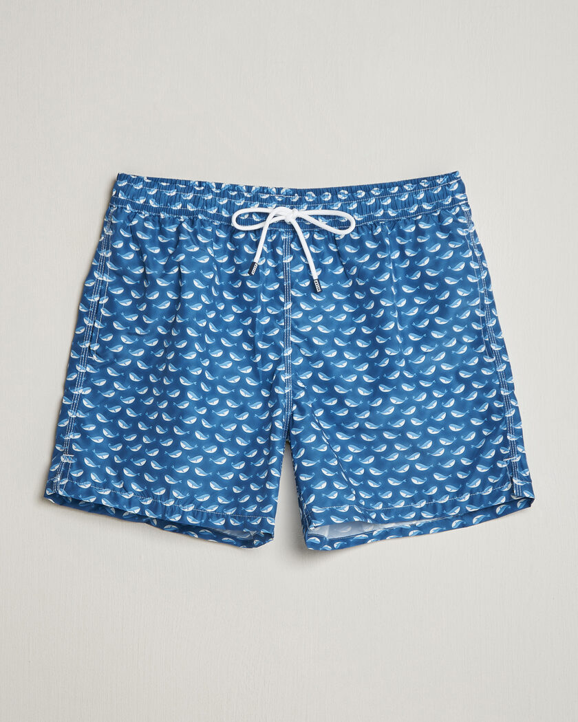 Fedeli Madeira Swim Trunk Blue Whales – Bleu