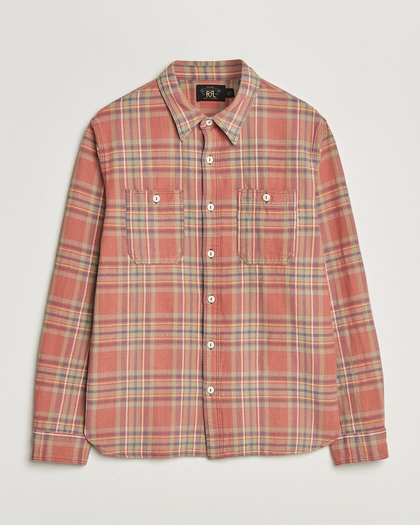 RRL Cameron Double Pocket Shirt Red/Blue Check – Multicolore