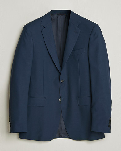 Canali Travel Wool Blazer Dark Blue – Bleu