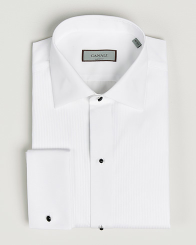 Canali Classic Black Studs Tuxedo Shirt White – Blanc