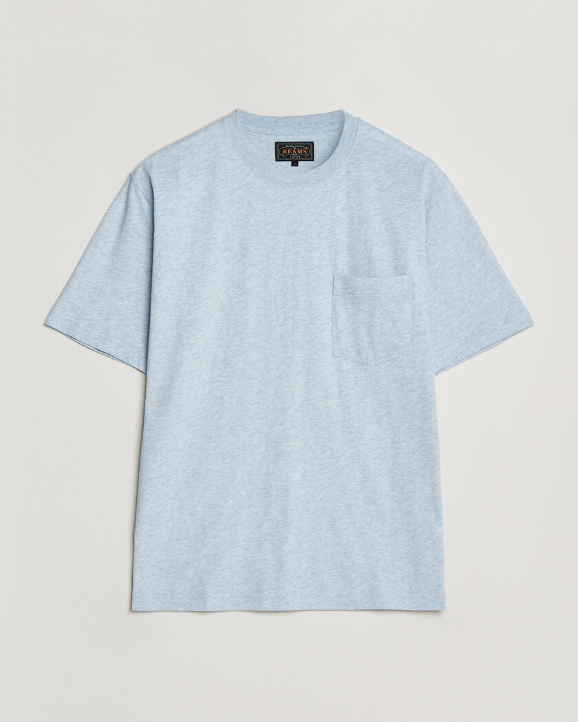 BEAMS PLUS Pocket Tee Sax Blue – Bleu