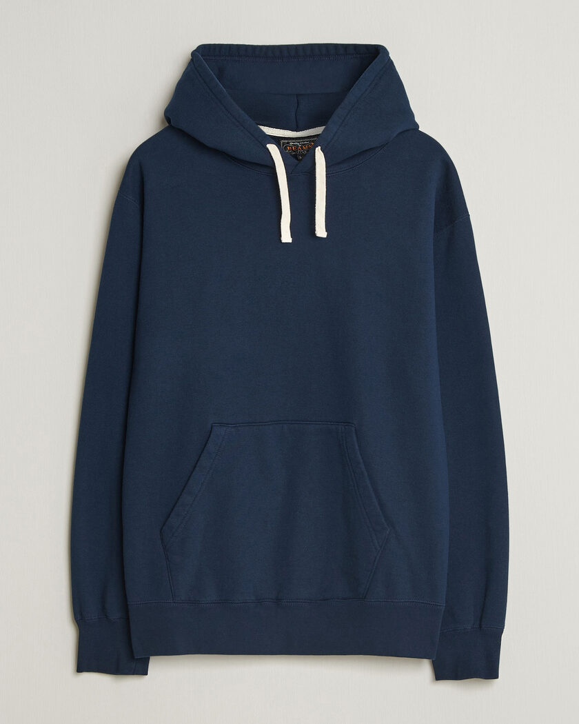 BEAMS PLUS Hooded Sweat Pullover Navy – Bleu