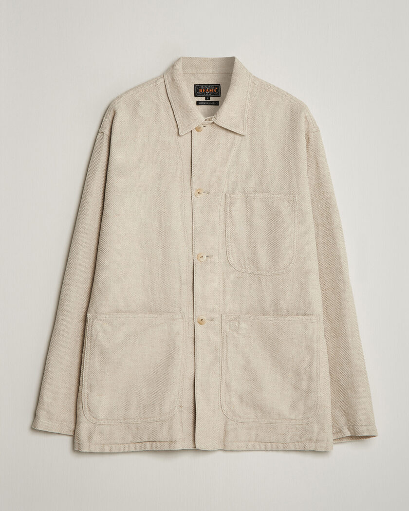 BEAMS PLUS MIL Chore Jacket Off White – Blanc