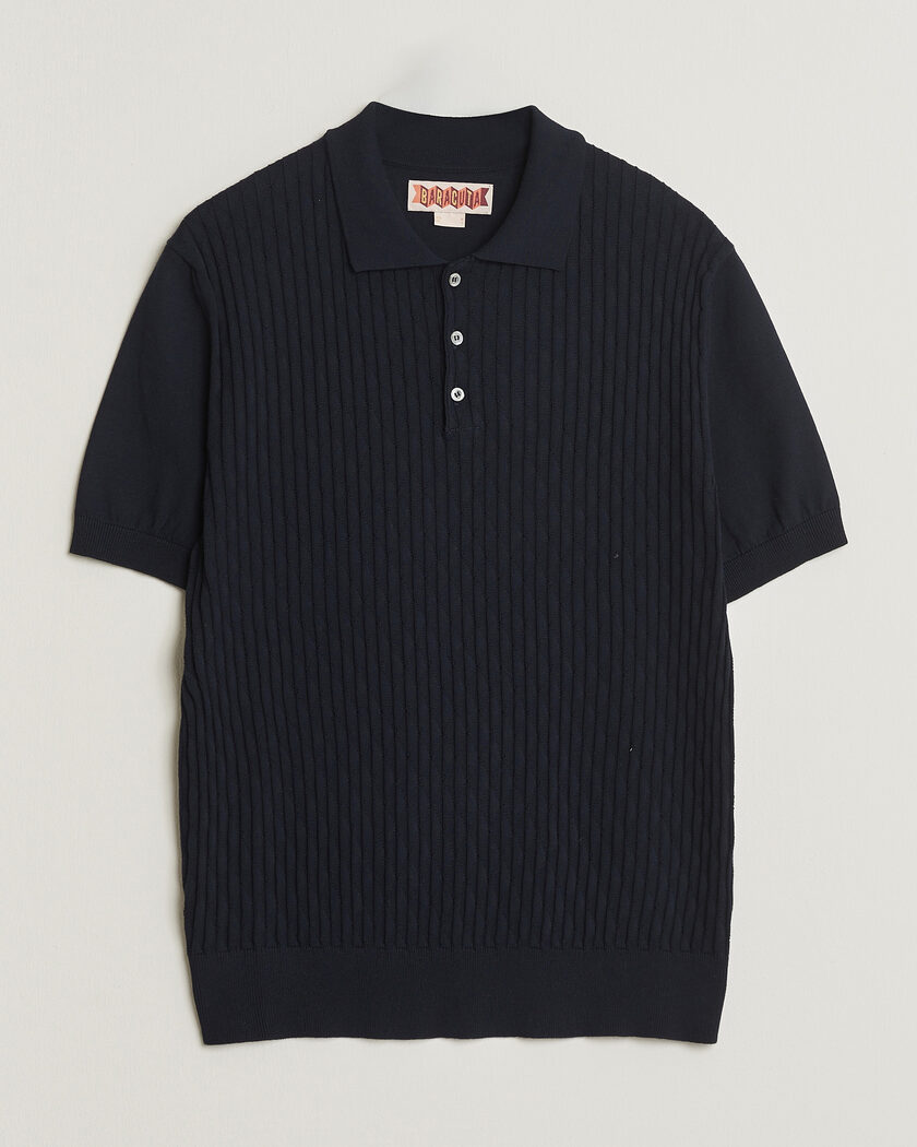 Baracuta Pattern Stich Polo Navy – Bleu
