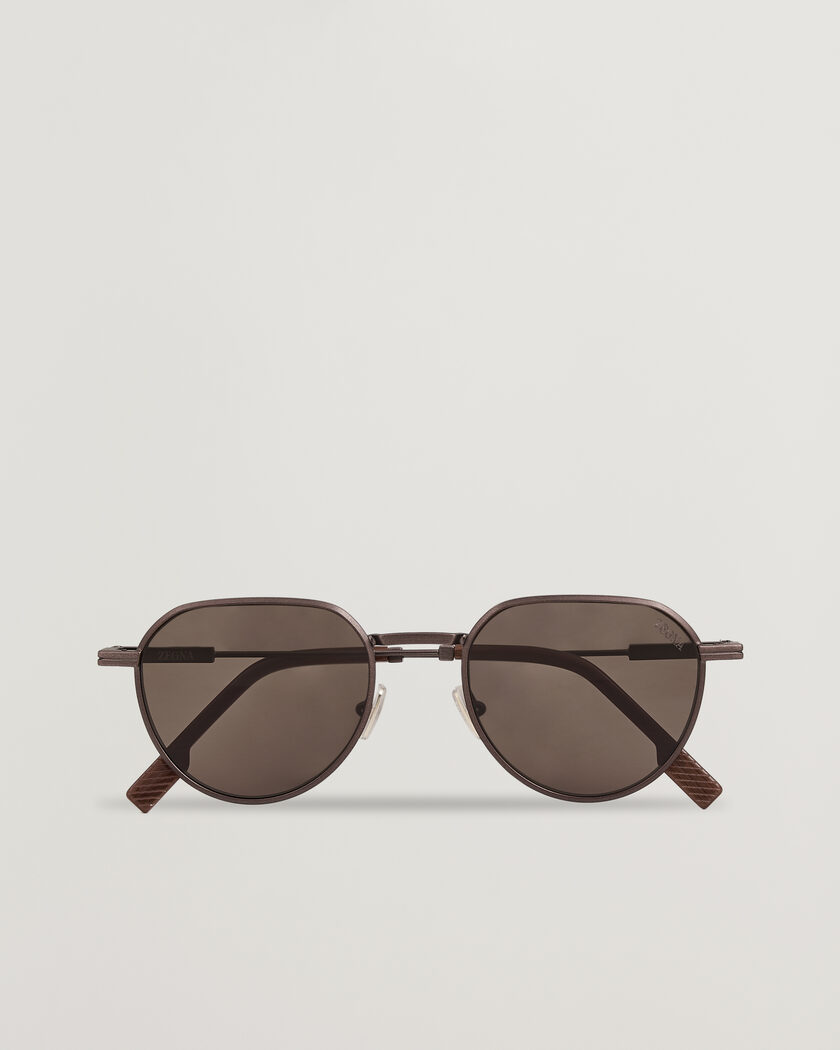 Zegna EZ0297 Sunglasses Dark Bronze – Marron