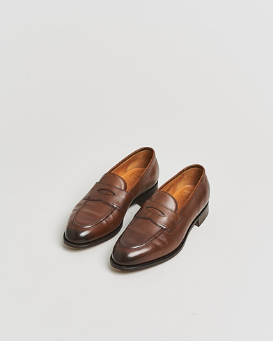 Pre-owned Edward Green Piccadilly Penny Loafer Dark Oak Antique UK7,5 - EU41,5 – Marron