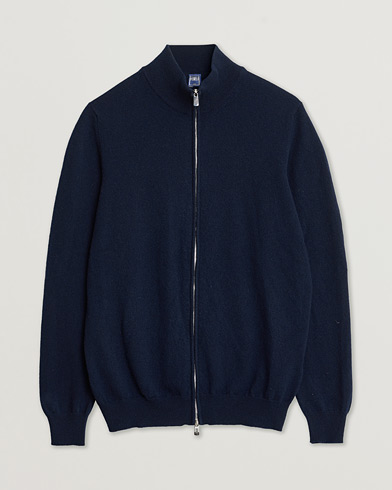 Pre-owned Fedeli Cashmere Full Zip Navy 48 – Bruin