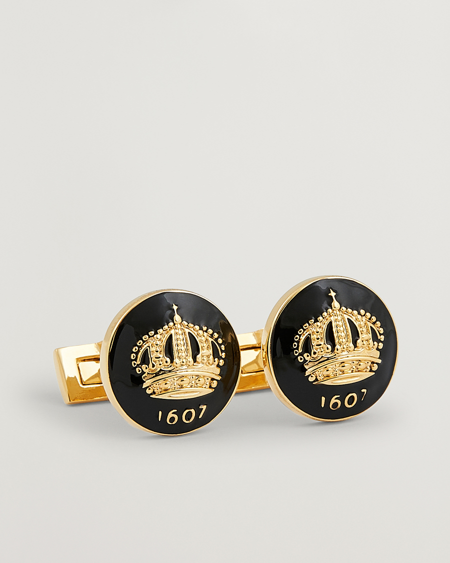 Heren | Manchetknopen | Skultuna | Cuff Links The Crown Gold/Baroque Black
