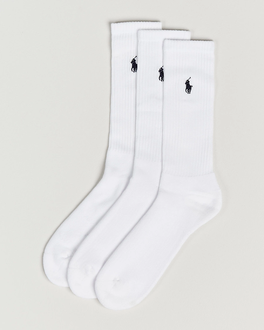 Heren | Ondergoed | Polo Ralph Lauren | 3-Pack Crew Sock White