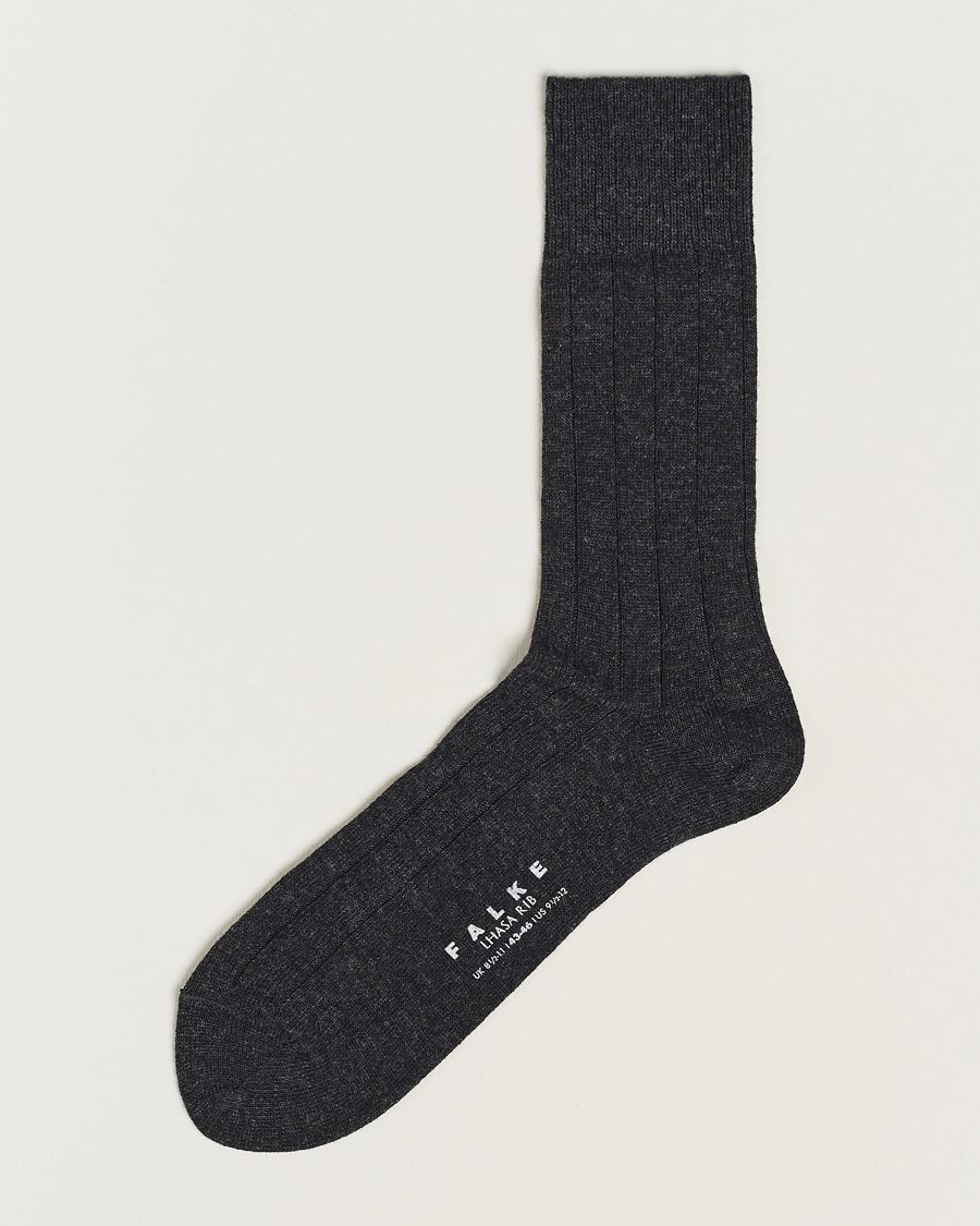 Heren | Ondergoed | Falke | Lhasa Cashmere Socks Antracite Grey