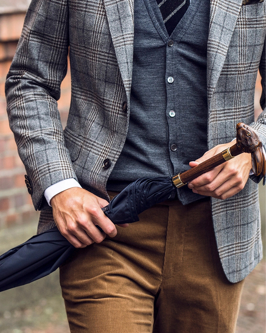 Heren | Paraplu's | Fox Umbrellas | Brown Rabbit Umbrella Navy