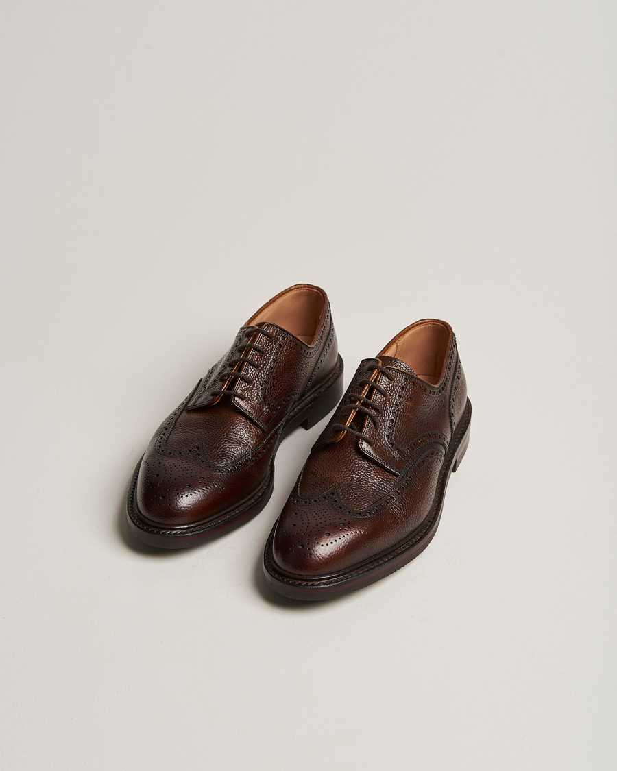 Heren | Crockett & Jones Pembroke Derbys Dark Brown Grained Calf UK7 - EU41 | Crockett & Jones | Pembroke Derbys Dark Brown Grained Calf UK7 - EU41