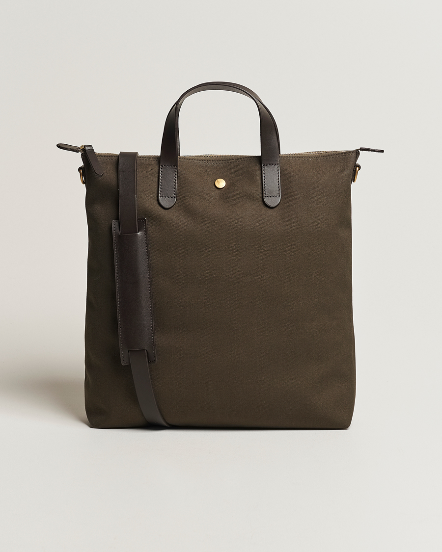 Heren | Tassen | Mismo | M/S Canvas Shopper Army/Dark Brown