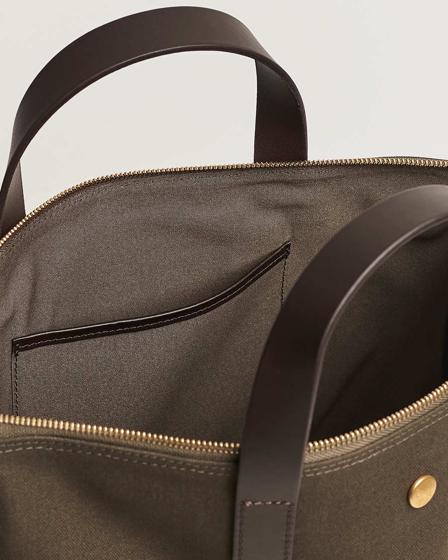 Heren | Tassen | Mismo | M/S Canvas Shopper Army/Dark Brown