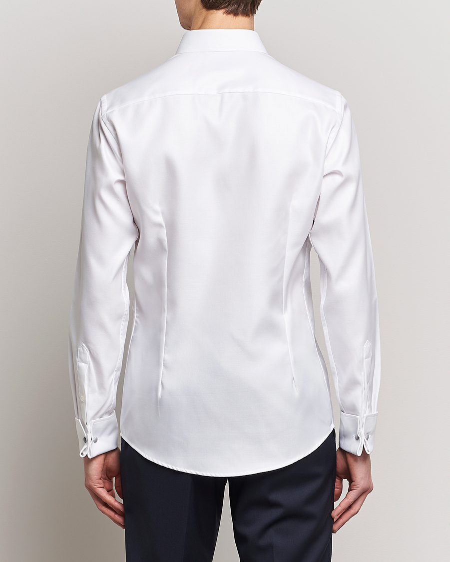 Heren | Overhemden | Eton | Slim Fit Twill Double Cuff Shirt White