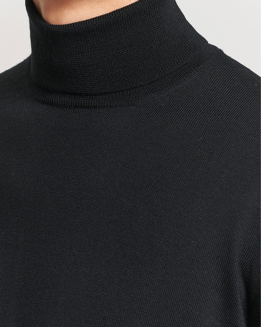 Heren | Truien | Gran Sasso | Merino Fashion Fit Rollneck Black