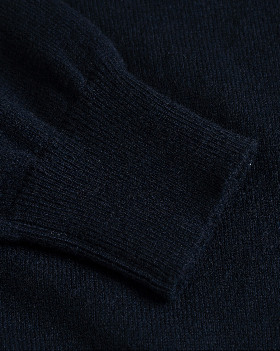 Heren | Truien | Piacenza Cashmere | Cashmere Half Zip Sweater Navy