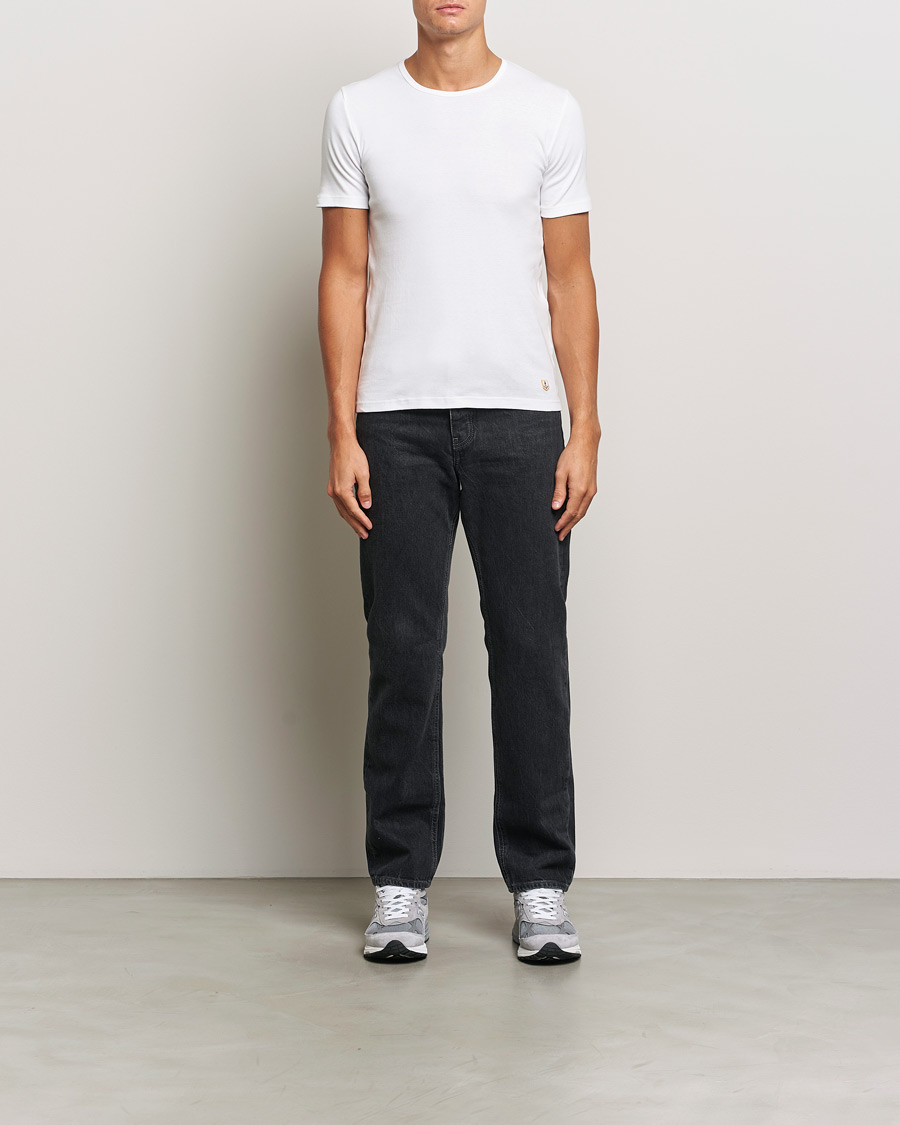 Heren | T-shirts | Armor-lux | 2-Pack Crew Neck T-Shirt White/Rich Navy