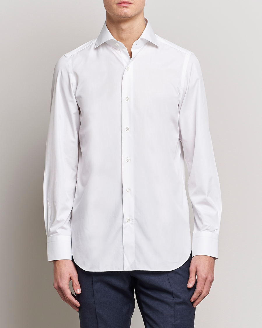 Heren | Overhemden | Finamore Napoli | Milano Slim Fit Classic Shirt White
