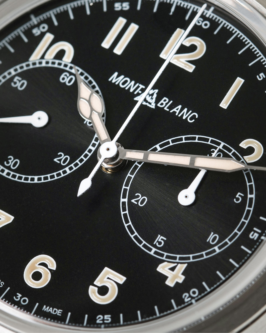 Heren | Montblanc 1858 Steel Automatic Chronograph 42mm Black Dial | Montblanc | 1858 Steel Automatic Chronograph 42mm Black Dial