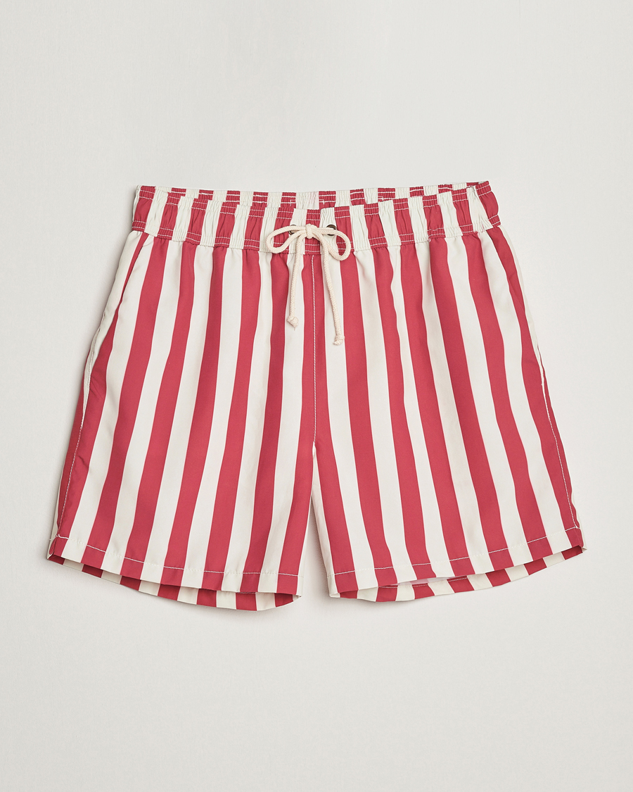 Heren | Zwembroek | Ripa Ripa | Paraggi Striped Swimshorts Red/White