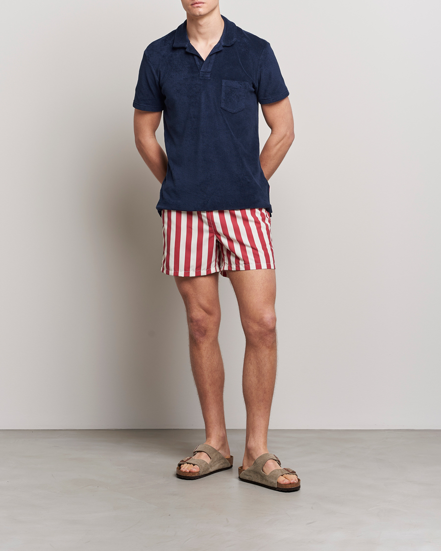 Heren | Zwembroek | Ripa Ripa | Paraggi Striped Swimshorts Red/White
