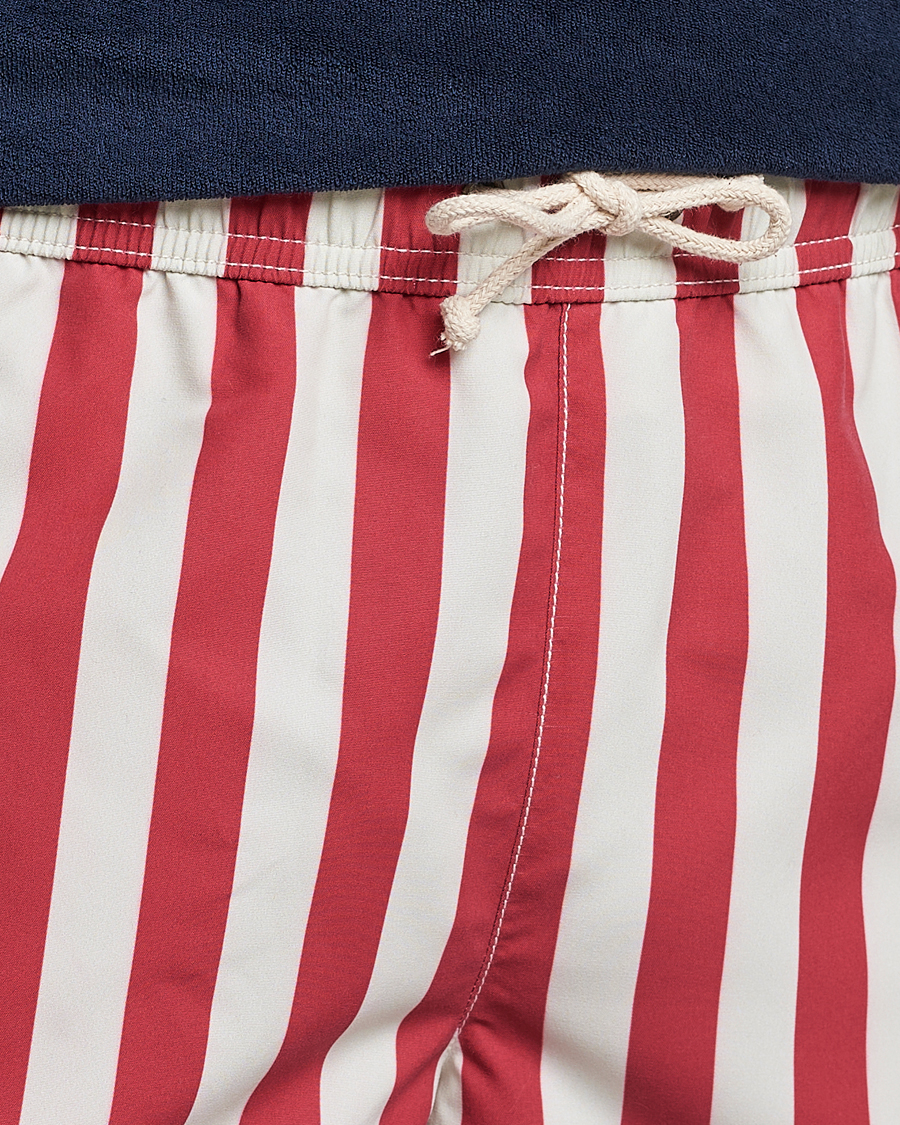 Heren | Zwembroek | Ripa Ripa | Paraggi Striped Swimshorts Red/White