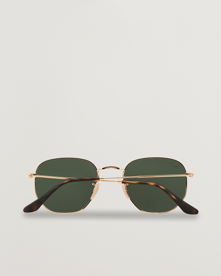 Heren | Zonnebrillen | Ray-Ban | 0RB3548N Hexagonal Sunglasses Gold/Green