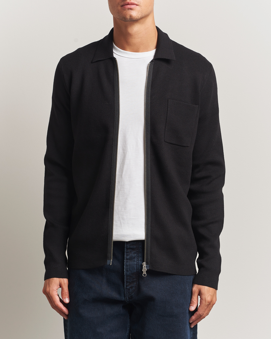 Heren | Truien | Samsøe Samsøe | Guna Full Zip Black