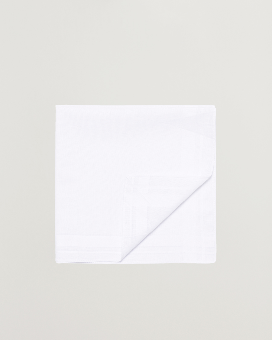 Heren | Pochets | Amanda Christensen | 3-Pack Cotton Pocket Square White