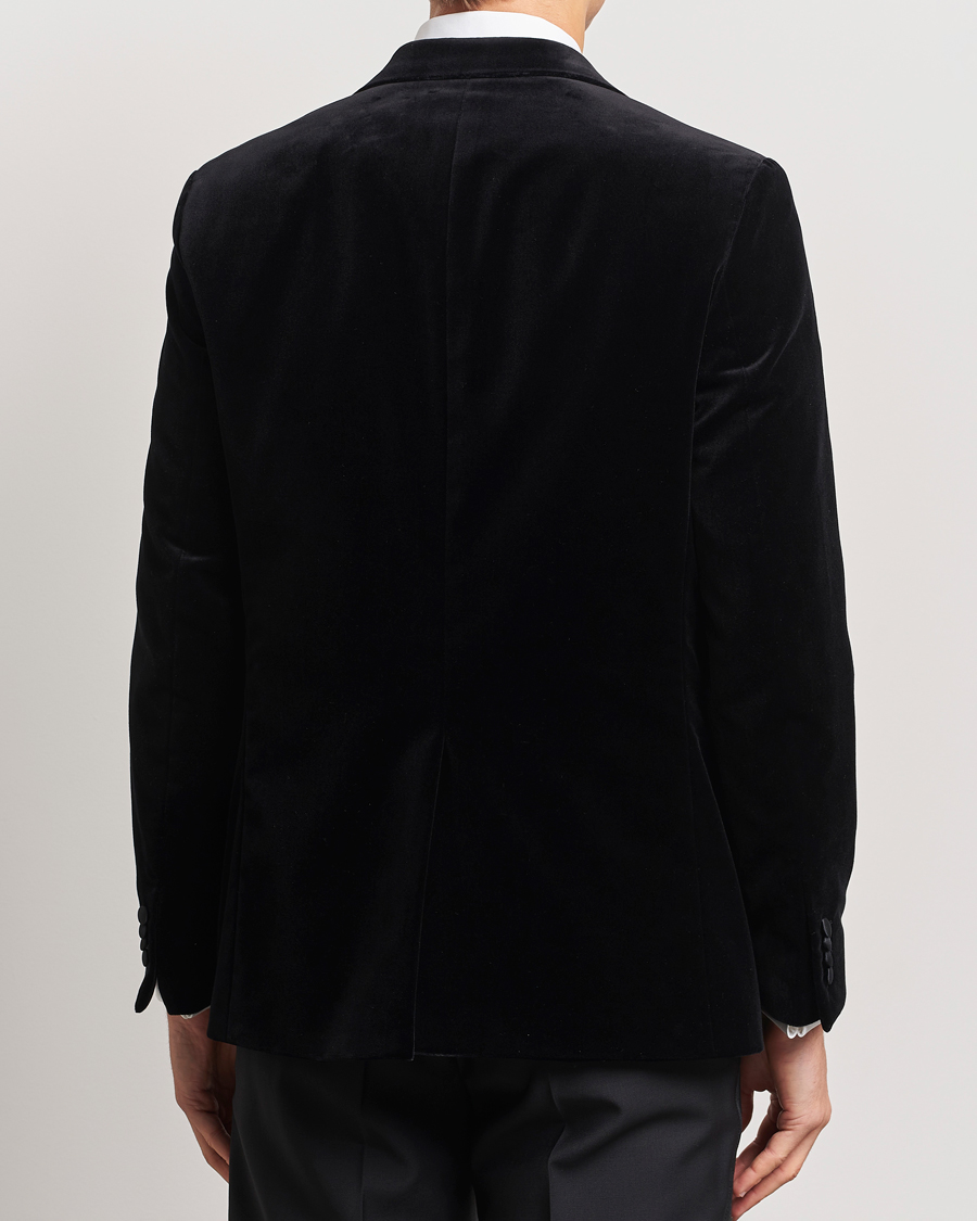 Heren | Blazers | Oscar Jacobson | Frampton Velvet Tuxedo Blazer Black