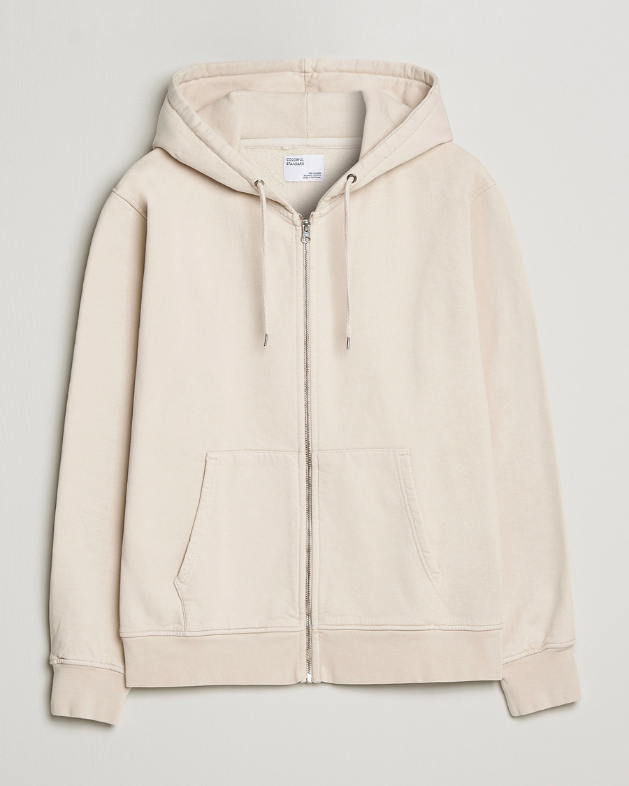 Heren | Truien | Colorful Standard | Classic Organic Full Zip Hood Ivory White