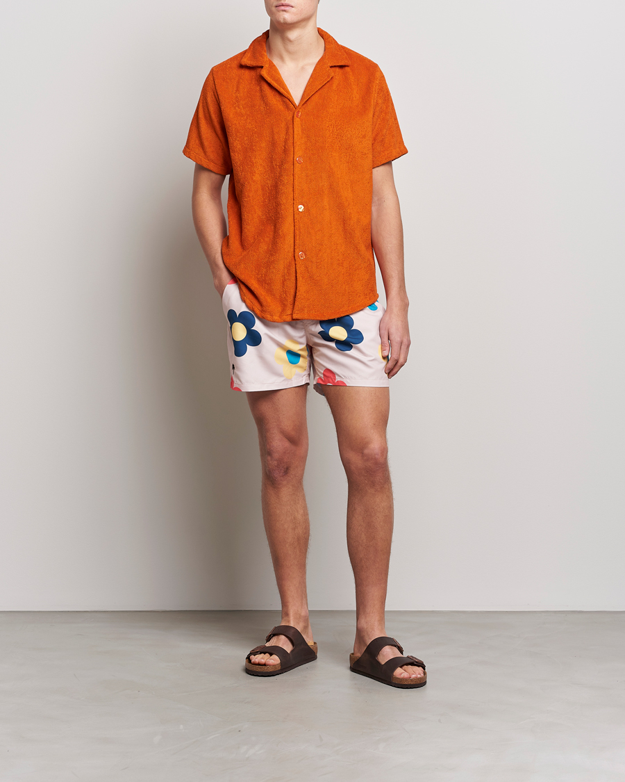 Heren | Overhemden | OAS | Terry Cuba Short Sleeve Shirt Terracotta