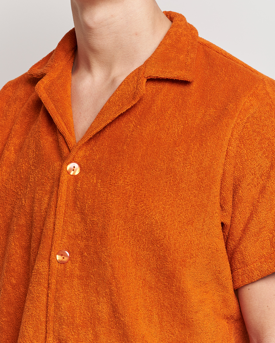 Heren | Overhemden | OAS | Terry Cuba Short Sleeve Shirt Terracotta