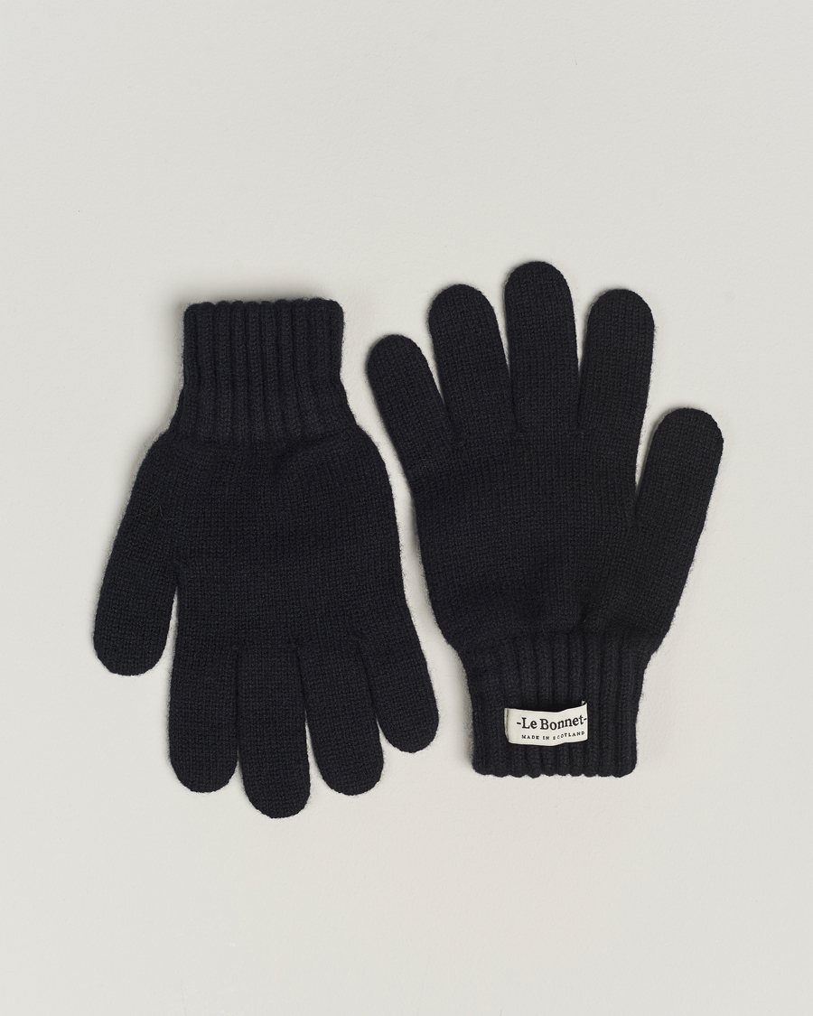 Heren | Handschoenen | Le Bonnet | Merino Wool Gloves Onyx