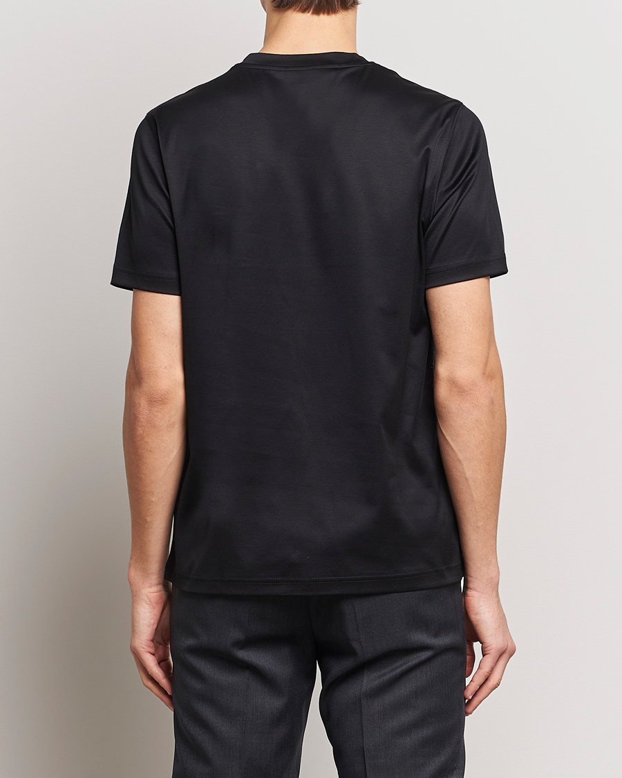 Heren | T-shirts | Eton | Filo Di Scozia Cotton T-Shirt Black