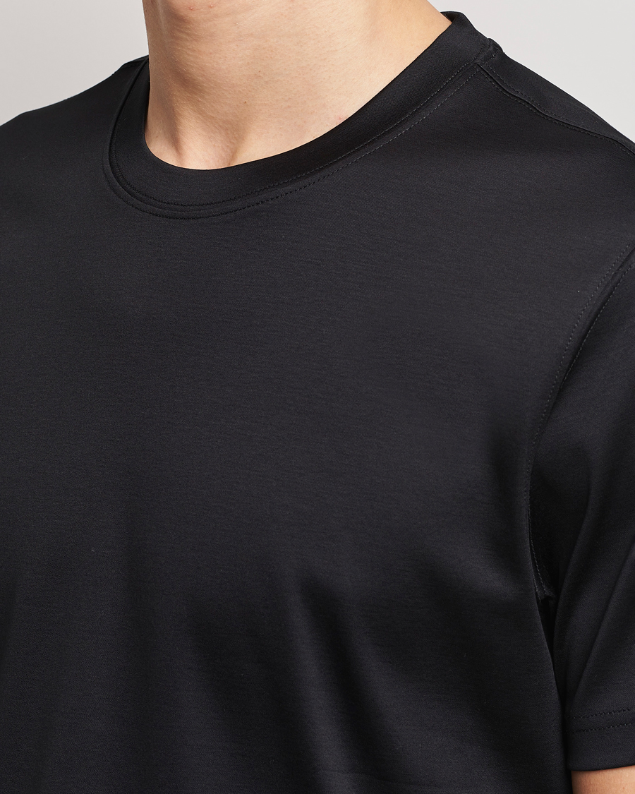 Heren | T-shirts | Eton | Filo Di Scozia Cotton T-Shirt Black