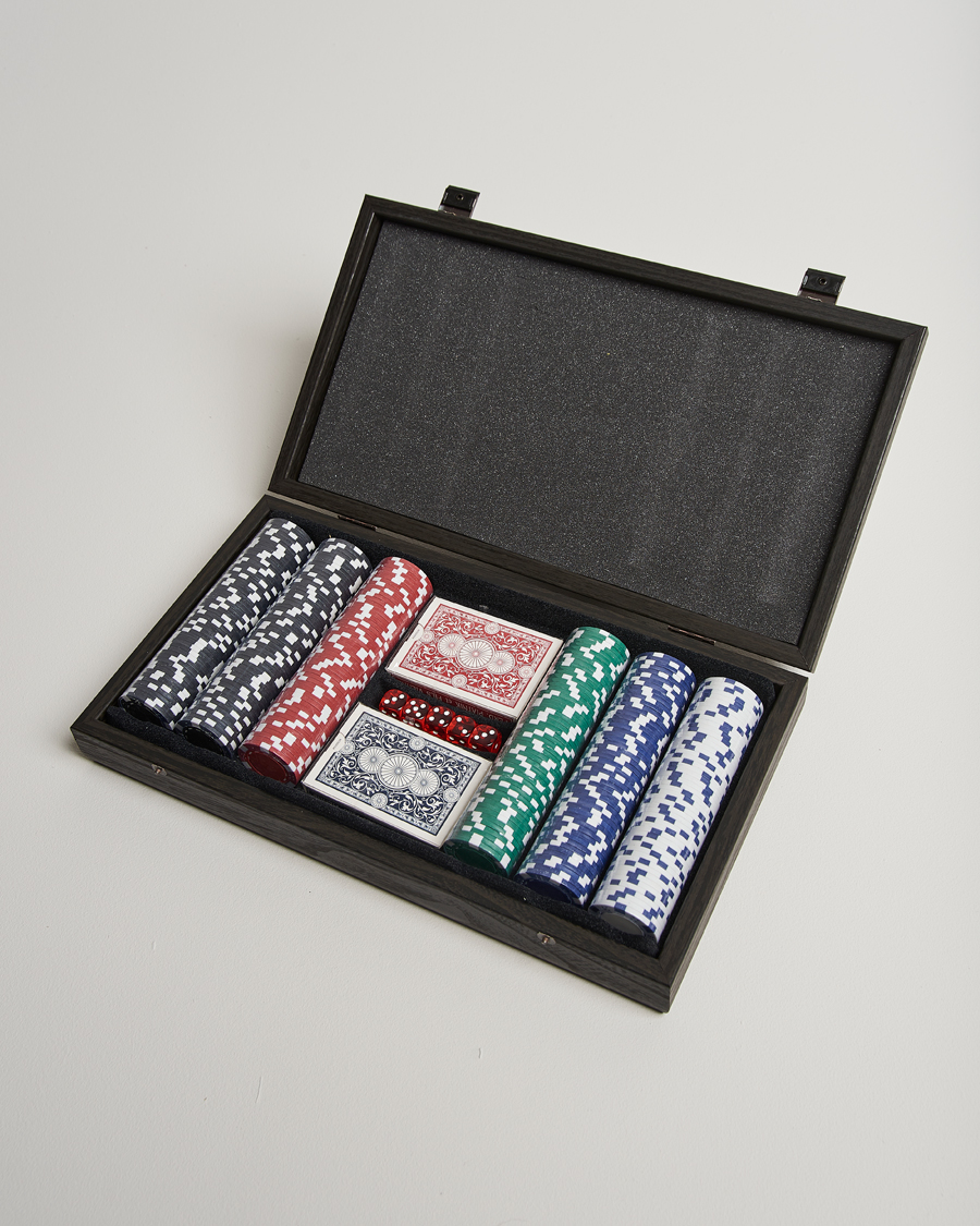 Heren | Spellen | Manopoulos | Wooden Poker Case Black