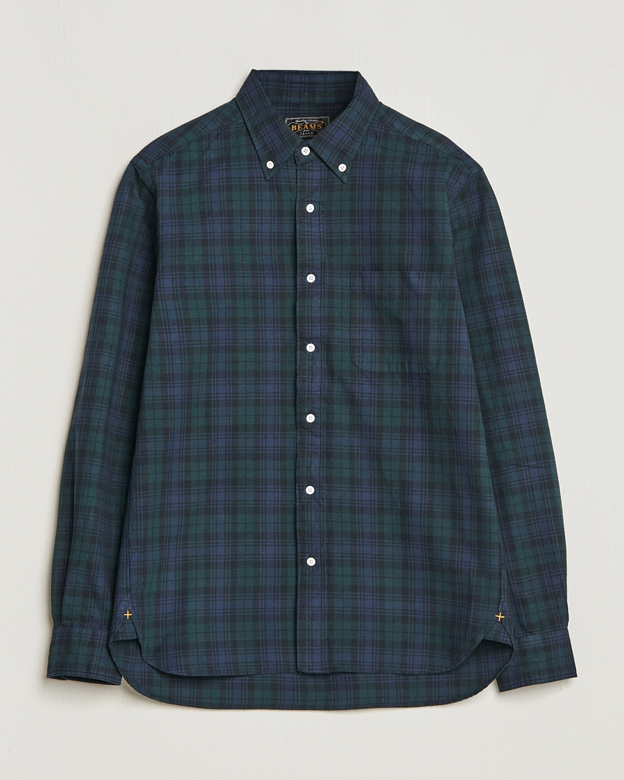 Heren | Overhemden | BEAMS PLUS | Button Down Shirt Black Watch Check