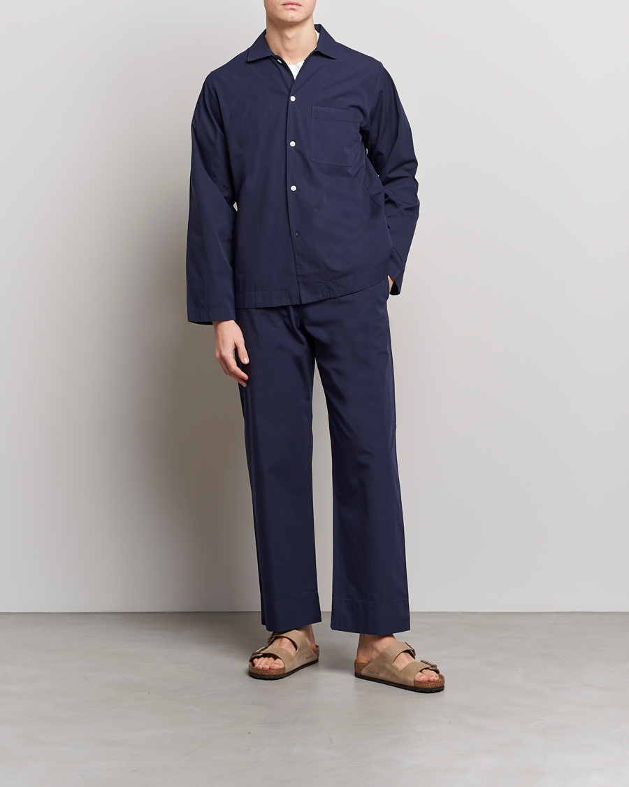 Heren | Pyjama's en gewaden | Tekla | Poplin Pyjama Shirt True Navy
