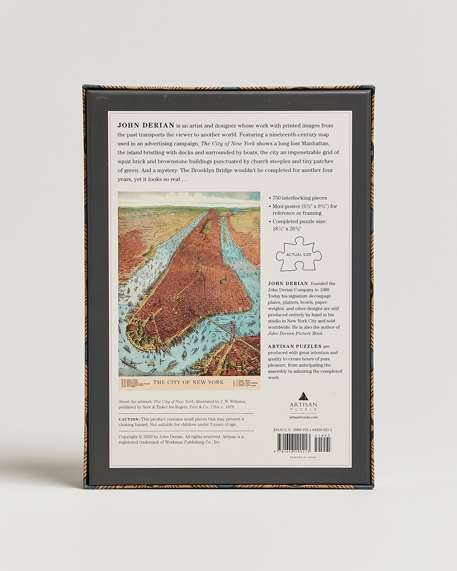 Heren | New Mags John Derian-The City of New York 750 Pieces Puzzle | New Mags | John Derian-The City of New York 750 Pieces Puzzle