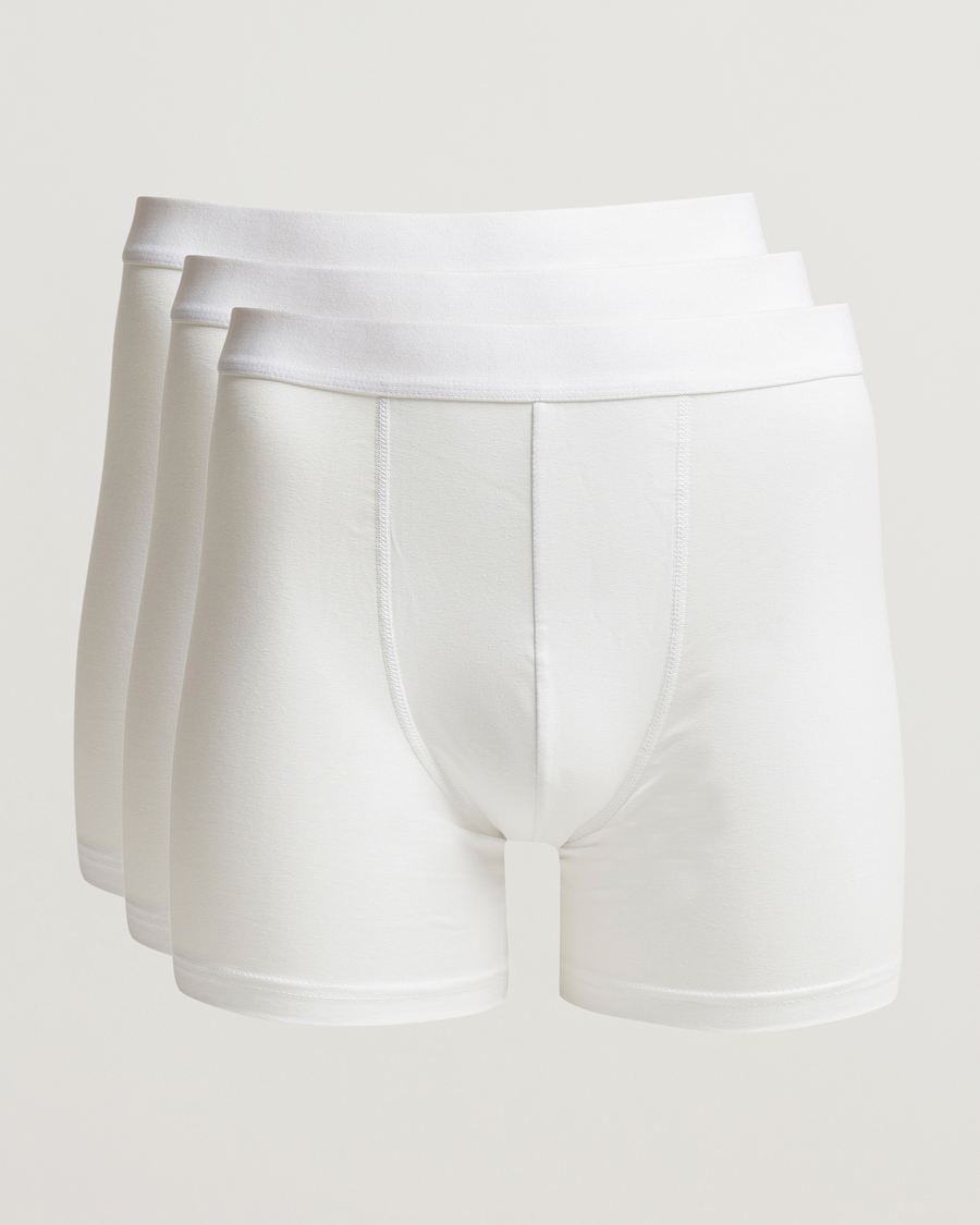 Heren | Ondergoed | Bread & Boxers | 3-Pack Long Boxer Brief White
