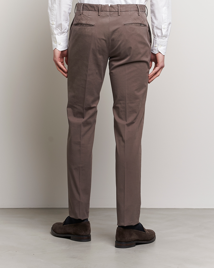 Heren | Broeken | Incotex | Slim Fit Comfort Chinos Dark Brown