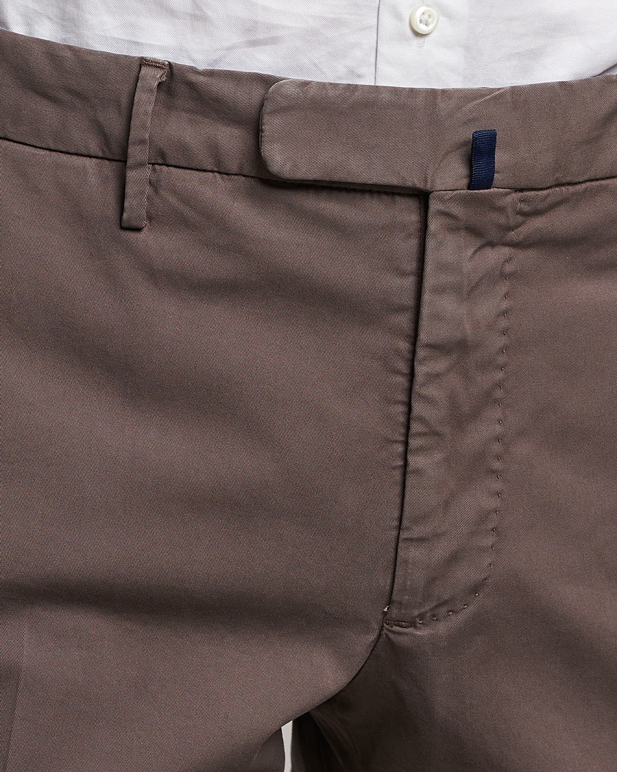 Heren | Broeken | Incotex | Slim Fit Comfort Chinos Dark Brown